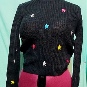Pink Angel, L 14, Black and rainbow: Sweater